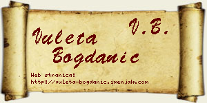 Vuleta Bogdanić vizit kartica